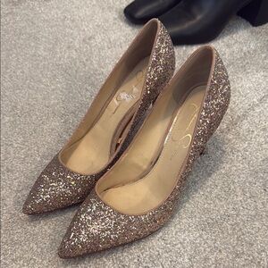Jessica Simpson Elegant Glitter Pumps